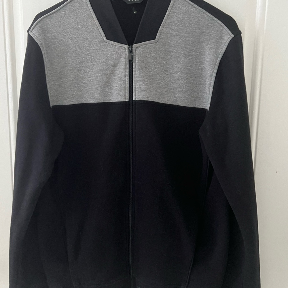 Alfani Men's Zip-Up Sweater in Black and Gray